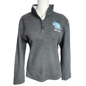 Disney Store Eeyore Embroidered Quarter-Zip Fleece - Rare Pink Interior M